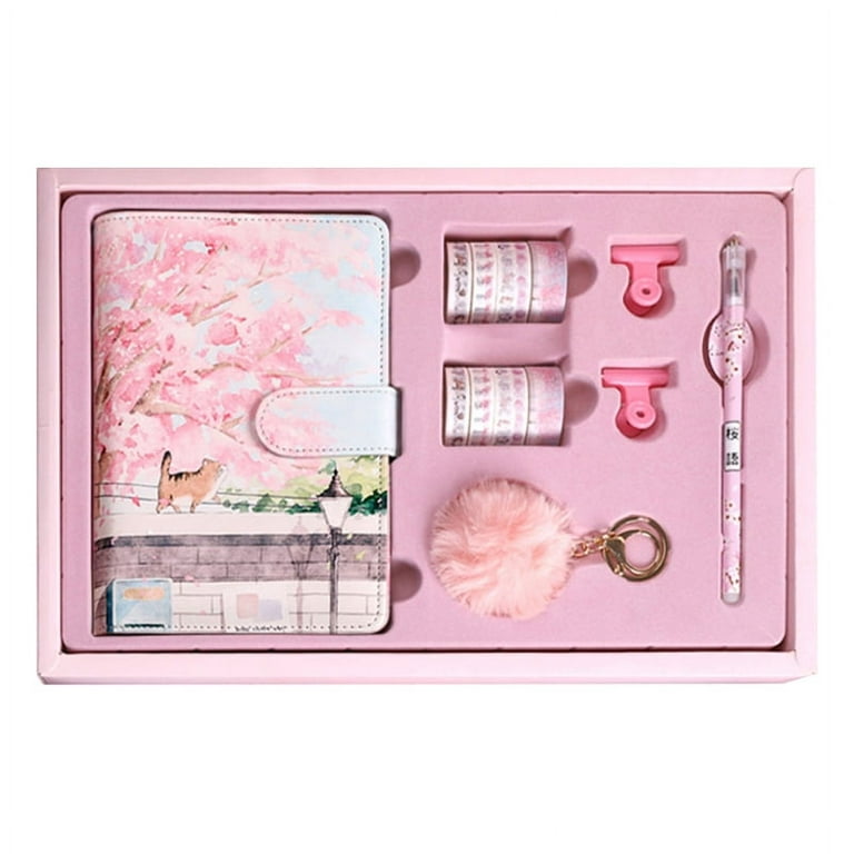 Cherry Blossom Scrapbook Set Travel Journal Sketch Book Set Gift Set for  Girls