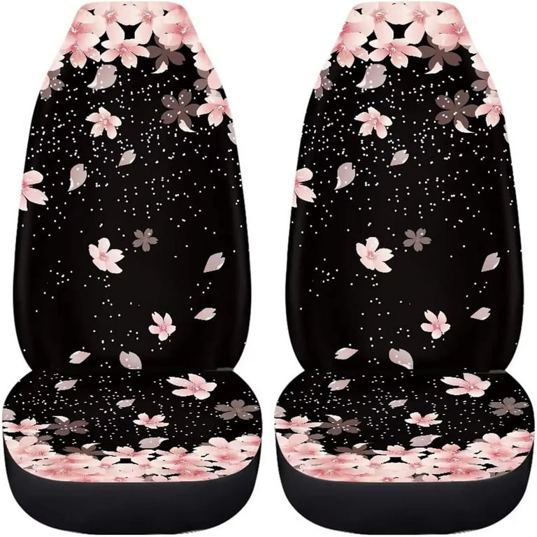 Cherry Blossom Seat Covers Car Accessories 2 Pcs Set Vehicle Front Seat Protector Interior Protetors Car Mat Covers Universal Walmart
