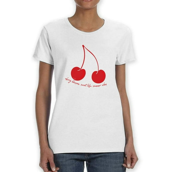 Cherry Blossom Slogan T-Shirt Women -Image by Shutterstock, Female Medium