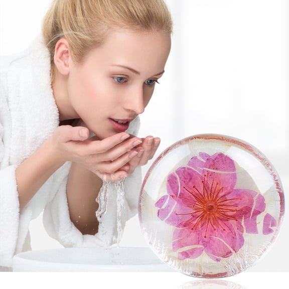 Cherry Blossom Soap & Cherry Soap 80g, Amino Acid Transparent Cleansing Bar, Handmade Moisturizing Soap for Face, Body, Bath & Hand - Adults & Kids