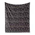 thumbnail image 1 of Cherry Blossom Soft Flannel Fleece Throw Blanket, Flappy Broad-Tailed Hummingbirds Flying Around White Cherry Blossom Trees, Cozy Plush for Indoor and Outdoor Use, 50" x 70", Multicolor, by Ambesonne, 1 of 5