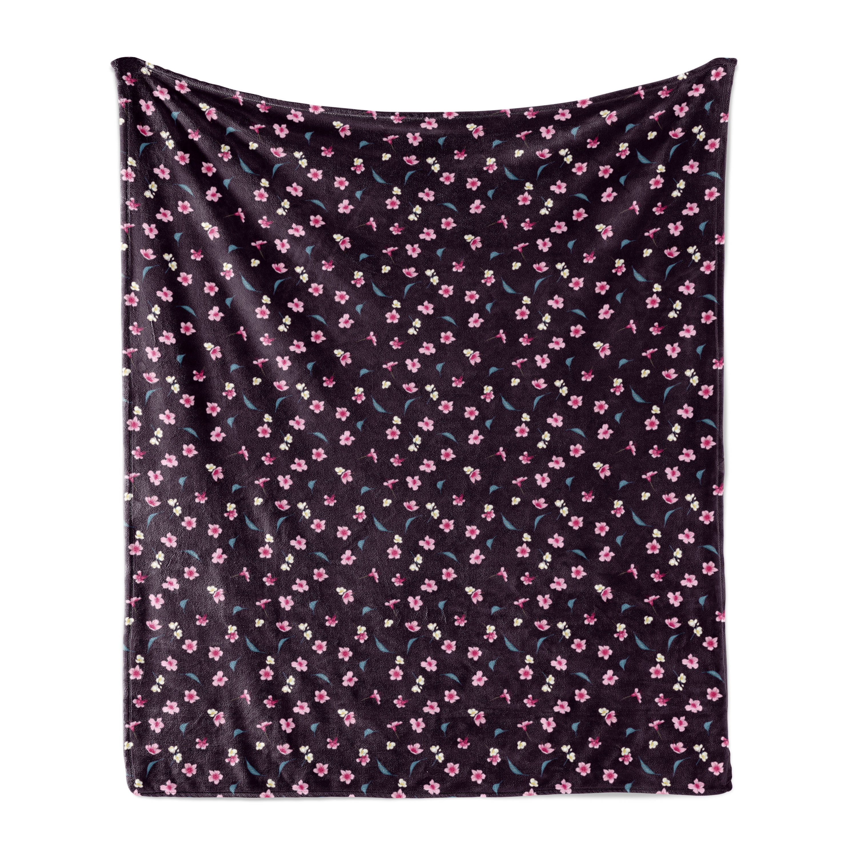 Cherry Blossom Sakura Blue Hooded Blanket