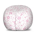 thumbnail image 1 of Cherry Blossom Storage Toy Bag Chair, Pink Flowers on White Background Girls Simple Design, Stuffed Animal Organizer Washable Bag, Large Size, Pale Pink White, by Ambesonne, 1 of 3