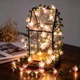 thumbnail image 1 of Cherry Blossom String Lights 100cm, Battery Operated LED Fairy Lights with Pink Flower Vine Garland, Flexible Copper Wire Decorative Lights for Wall Mirror Shelf Mantel, Indoor Outdoor Home Decor, 1 of 7