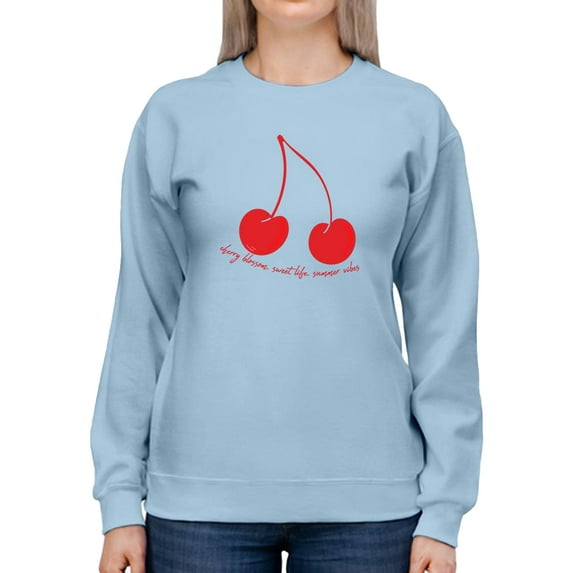 Cherry Blossom Sweet Life Sweatshirt Women -Image by Shutterstock, Female x-Large