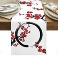thumbnail image 1 of Cherry Blossom Table Runner Asian Japanese Red Plum Flower Tablerunners 14 x 72 Inch, Table Decorations Tabletop Scarf for Summer Gathering Holiday Farmhouse Kitchen Dining Decor, 1 of 8