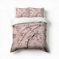thumbnail image 1 of Cherry Blossom Tea Set Pattern Bedding Set 3 Pcs Soft Microfiber Quilt Cover For Bedroom Decor, Comforter Cover With 2 Pillowcase, 1 of 5