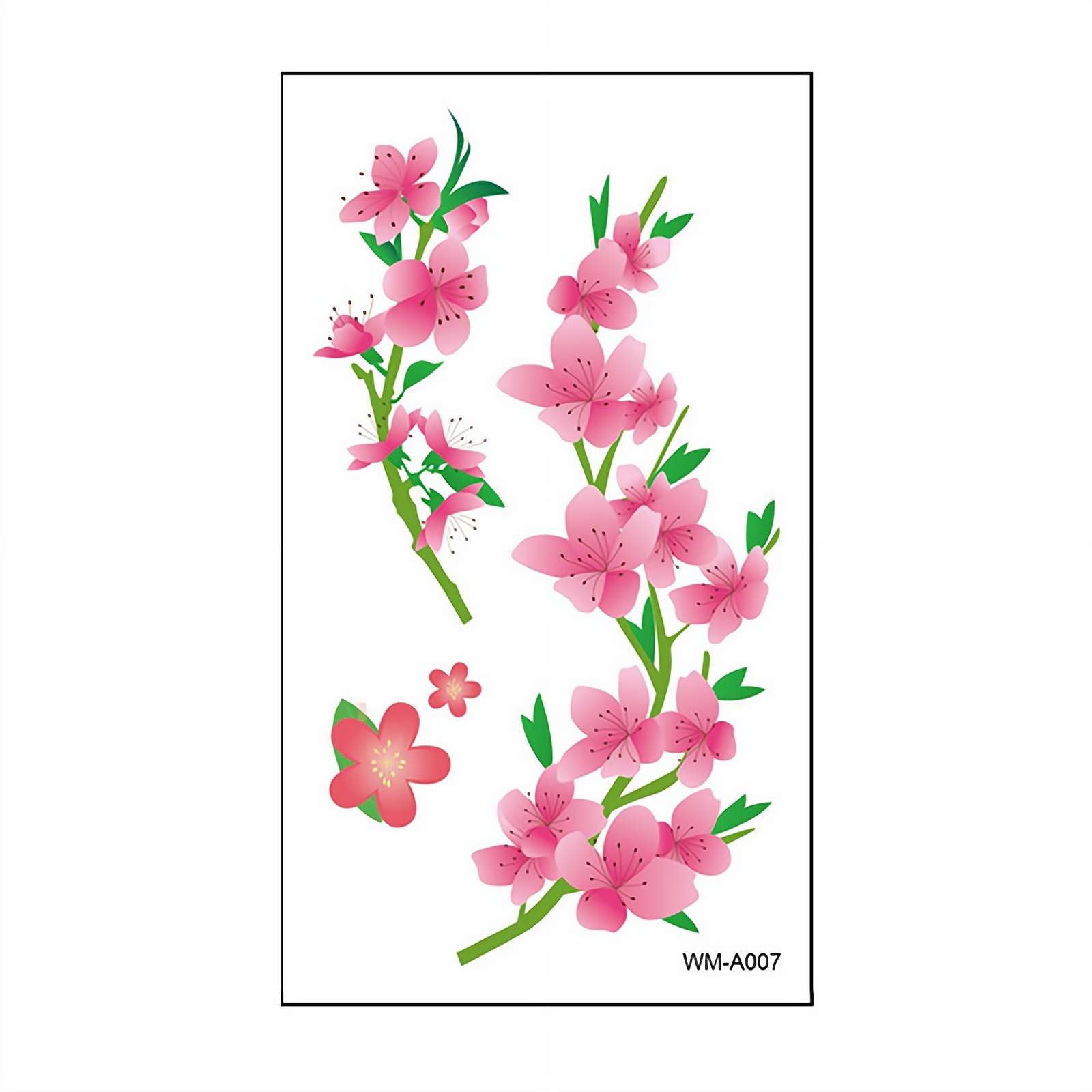 Cherry Blossom Temporary Tattoos, Realistic Temporary Tattoo Stickers ...