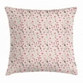 thumbnail image 1 of Cherry Blossom Throw Pillow Cushion Cover, Japanese Flowers Symbolic of Spring in a Random Arrangement, Decorative Square Accent Pillow Case, 16 X 16 Inches, Coral Pale Green Brown, by Ambesonne, 1 of 2