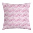 thumbnail image 1 of Cherry Blossom Throw Pillow Cushion Cover, Overlapping Style Hand Drawn Blossom Flowers Spring Fantasy, Decorative Square Accent Pillow Case, 18 X 18 Inches, Dried Rose and Pale Pink, by Ambesonne, 1 of 2