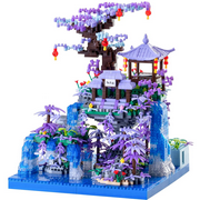 Cherry Blossom Tree Building Set with Gift Box   3320 PCS Sakura Tree House Lights Building Kit, Original Music Symphony Model, Japanese Cherry Bonsai Tree Construction Toy