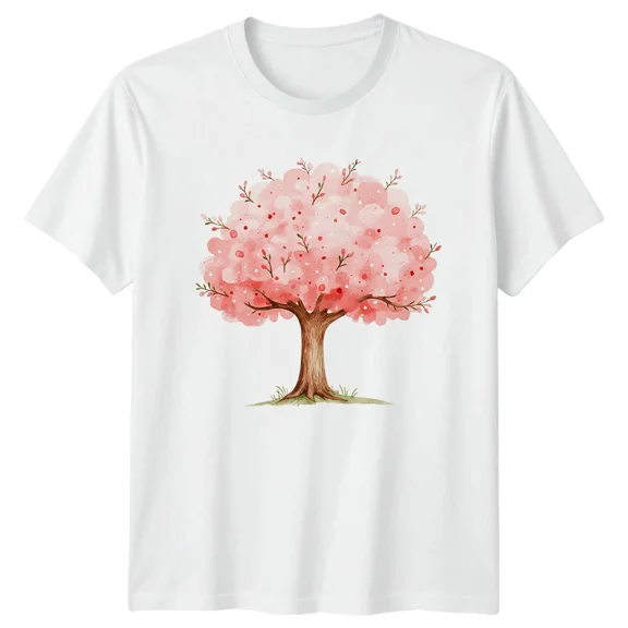 Cherry Blossom Tree Floral Nature Mens T-Shirt Womens Tee Graphic Unisex Top