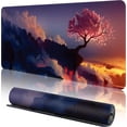 thumbnail image 1 of Cherry Blossom Tree Gaming Mouse Pad for Desk,Large Mouse Pad Gaming Mousepad,31.5 x 11.8 in Mouse Mat Desk Pad with Non-Slip Base and Stitched Edge,Computer Keyboard XL Desk Mat for Home Office Work, 1 of 6