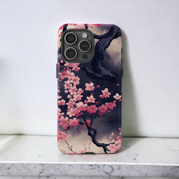 Cherry Blossom Tree Tough Case for iPhone 11-13 Mini