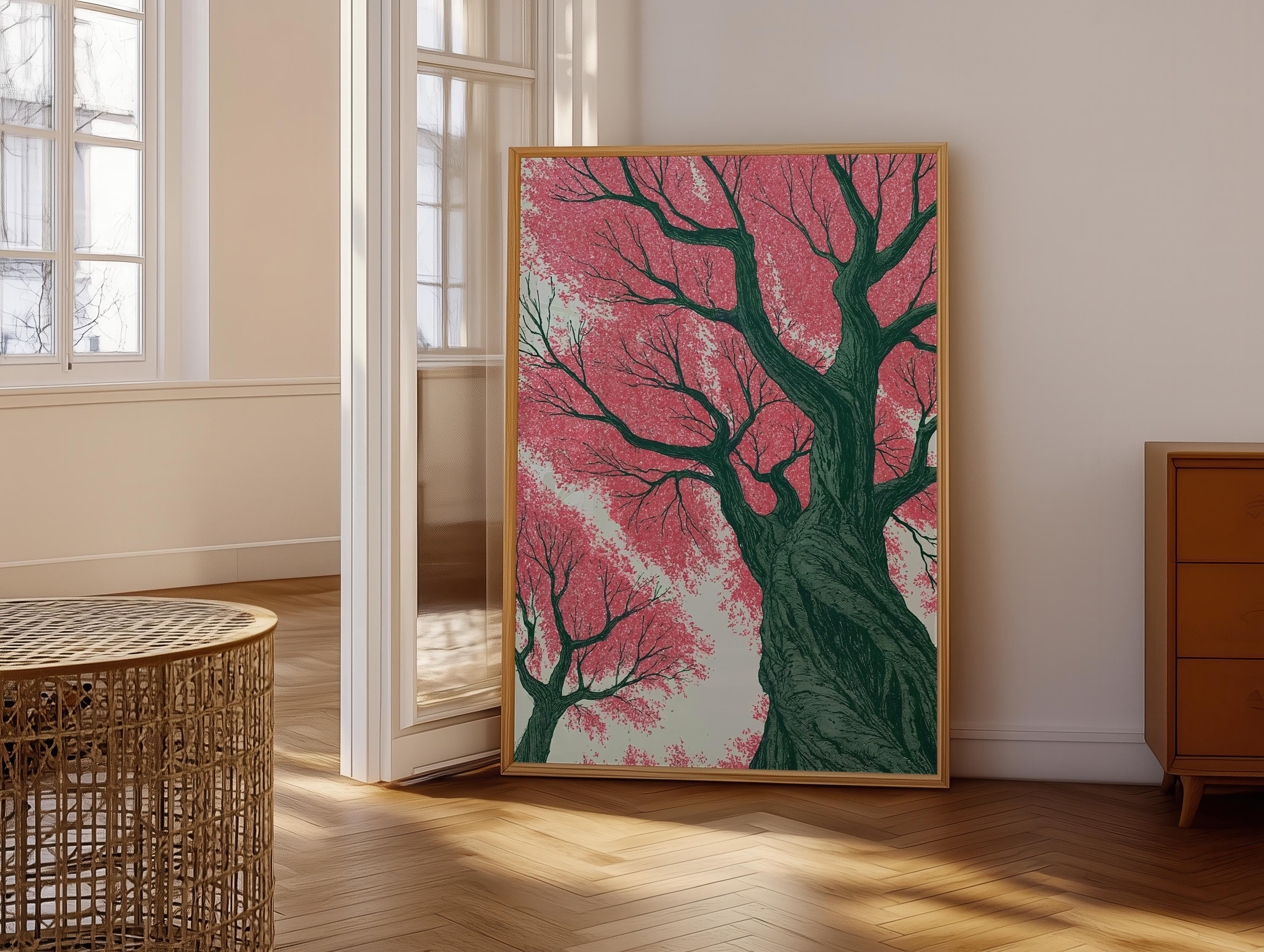Cherry Blossom Tree With Full Blossom Wall Art And Japanese Spring ...