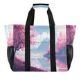 thumbnail image 1 of Cherry Blossom Trees with Falling Petals Reusable Grocery Bags with Handle Side Pocket Waterproof Shopping Portable Tote, 1 of 8