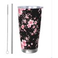 thumbnail image 1 of Cherry Blossom Tumbler 20oz Floral Stainless Steel Vacuum Insulated Tumblers with Lid and Straw Flowers Travel Coffee Mug Tea Wine Cups Water Bottle Gifts for Women, 1 of 6