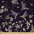 thumbnail image 1 of Ambesonne Cherry Blossom Fabric by the Yard Upholstery, Hummingbirds, 5 Yards, Multicolor, 1 of 4