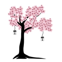 Cherry Blossom Wall Stickers -Easy Peel and Stick- Giant Wall Decals-Vinyl Wall Decals-Home decoration Vinyl Made Stickers-Size : 8" x 10".