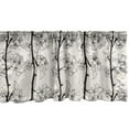 thumbnail image 1 of Ambesonne Cherry Blossom Valance Pack of 2, Parallel Branch, 54"X12", Black Beige, 1 of 2