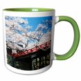 thumbnail image 1 of 3drose, Cherry Blossoms, 11oz Two-tone Green Mug, 1 of 6