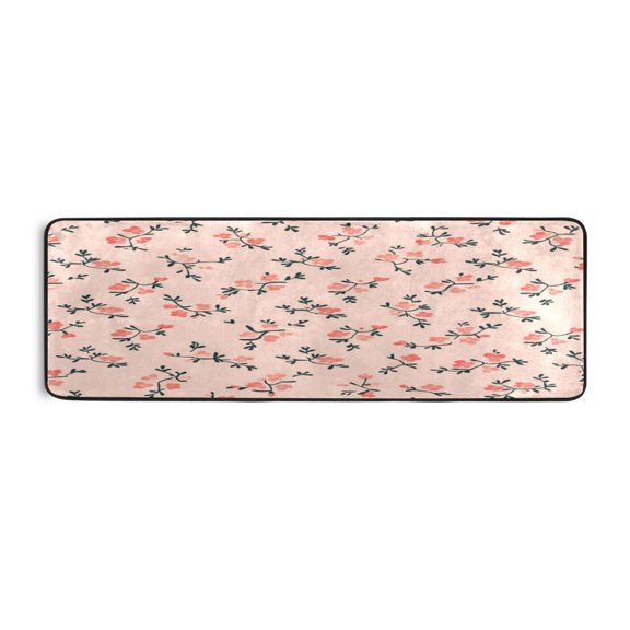 Cherry Blossoms 72x24" Runner Rug, Non-Slip Memory Foam Cushion, Anti-Crease for Hallways and Bedrooms