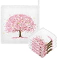 thumbnail image 1 of Cherry Blossoms Birds Baby Muslin Washcloths Soft Absorbent Face Towel, Spring Pink Flowers Burp Cloths Cotton Bath Wipes 5 PCS Infant Wash Cloth for Newborn Boys Girls 12x12 inches, 1 of 6