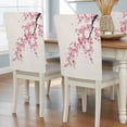thumbnail image 1 of Cherry Blossoms Chair Back Covers, Removable Chair Covers for Dining Chairs Set of 8, Washable Chairs Slipcovers Back Seat Protector for Wedding Party 19"x20", 1 of 9