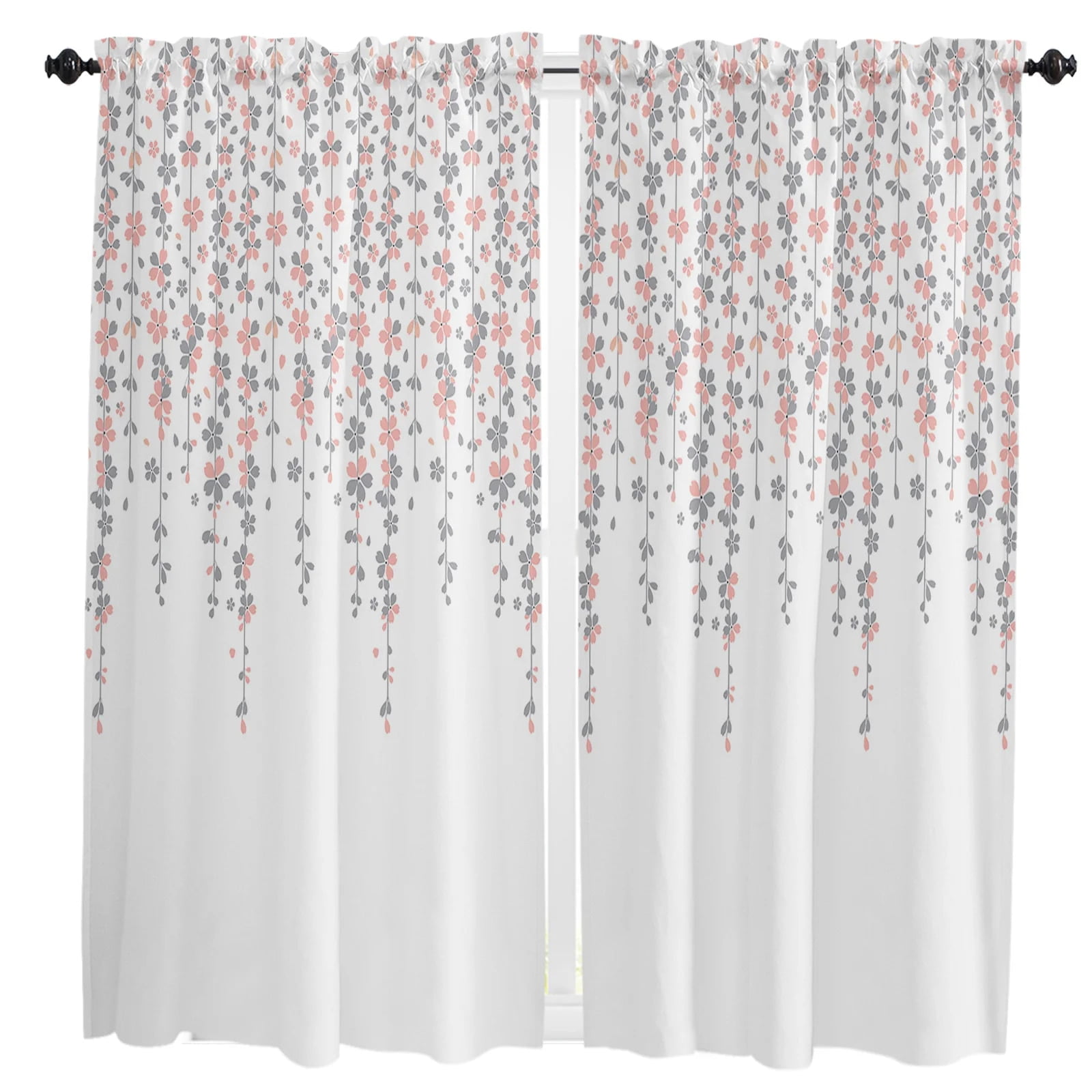 Cherry Blossoms Dangling Flowers Spring Curtain Home Decoration Living