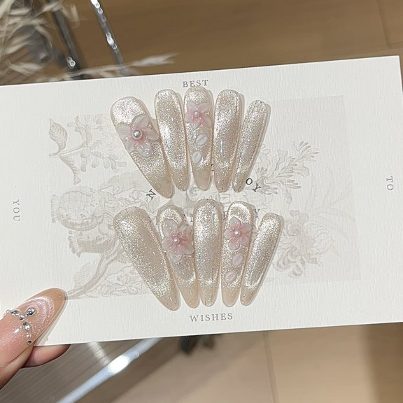 [Cherry Blossoms Fall] Y Spring atmosphere flashes, white boiled water, cat eyes, fine flash lines, carved clothes