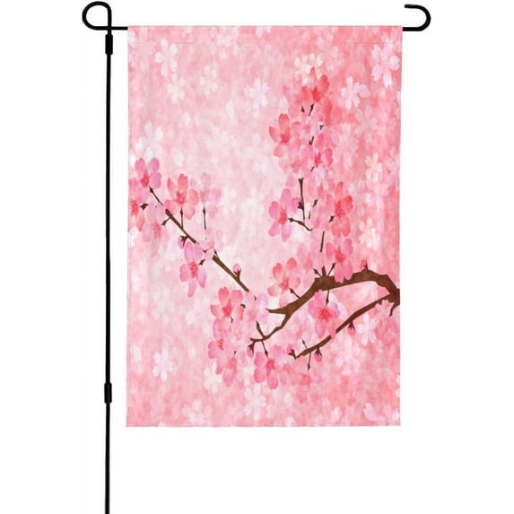Cherry Blossoms Garden Flag 12x18 Inch Spring Decorative Flag Small Vertical Double Sided Holiday Farmhouse Seasonal Decor for Yard