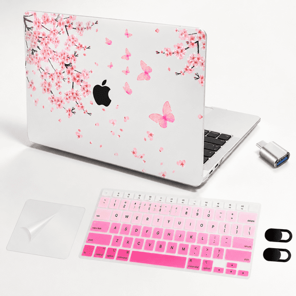 Cherry Blossoms Laptop Shell for 13.3 Inch MacBook Air 2018-2021 with Accessories