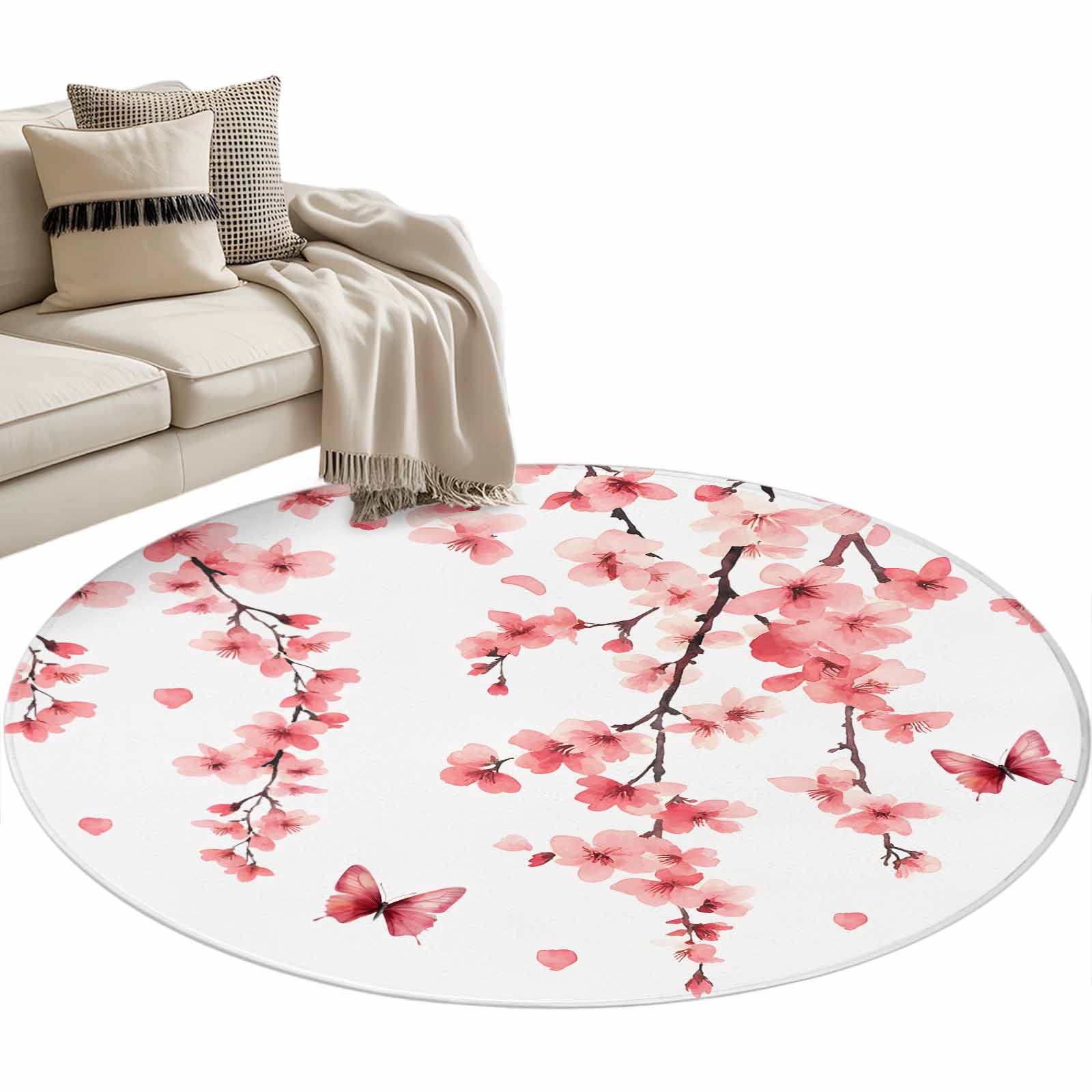 Cherry Blossoms Large Area Rugs for Bedroom Living Room, Soft Non Slip ...