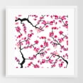 thumbnail image 1 of Cherry Blossoms - Painting Cherry Blossom Watercolor Floral Pattern Botanical Nature White Framed Wall Art Print 16 x 16 inches, 1 of 1