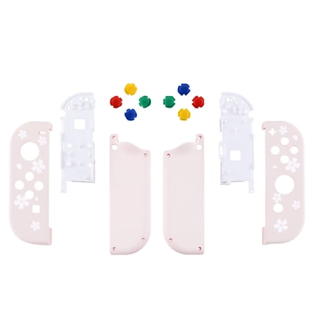 Cherry Blossoms Petals Patterned DIY Housing Shell w/Full Set Button for Nintendo Switch/OLED Joycon
