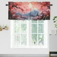 thumbnail image 1 of Cherry Blossoms Valance Rod Pocket Window Curtain for Kitchen Japanese Asian Watercolor Flowers Branch Window Valance for Bedroom Bathroom Living Room Dining Room Valances Set 54 by 18 in, 1 Panel, 1 of 6