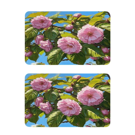 Cherry Blossoms on Branches Strong Fridge Magnets Refrigerator Magnets Sticker Decor for Whiteboards Locker 4"x2.5" 2 Pack