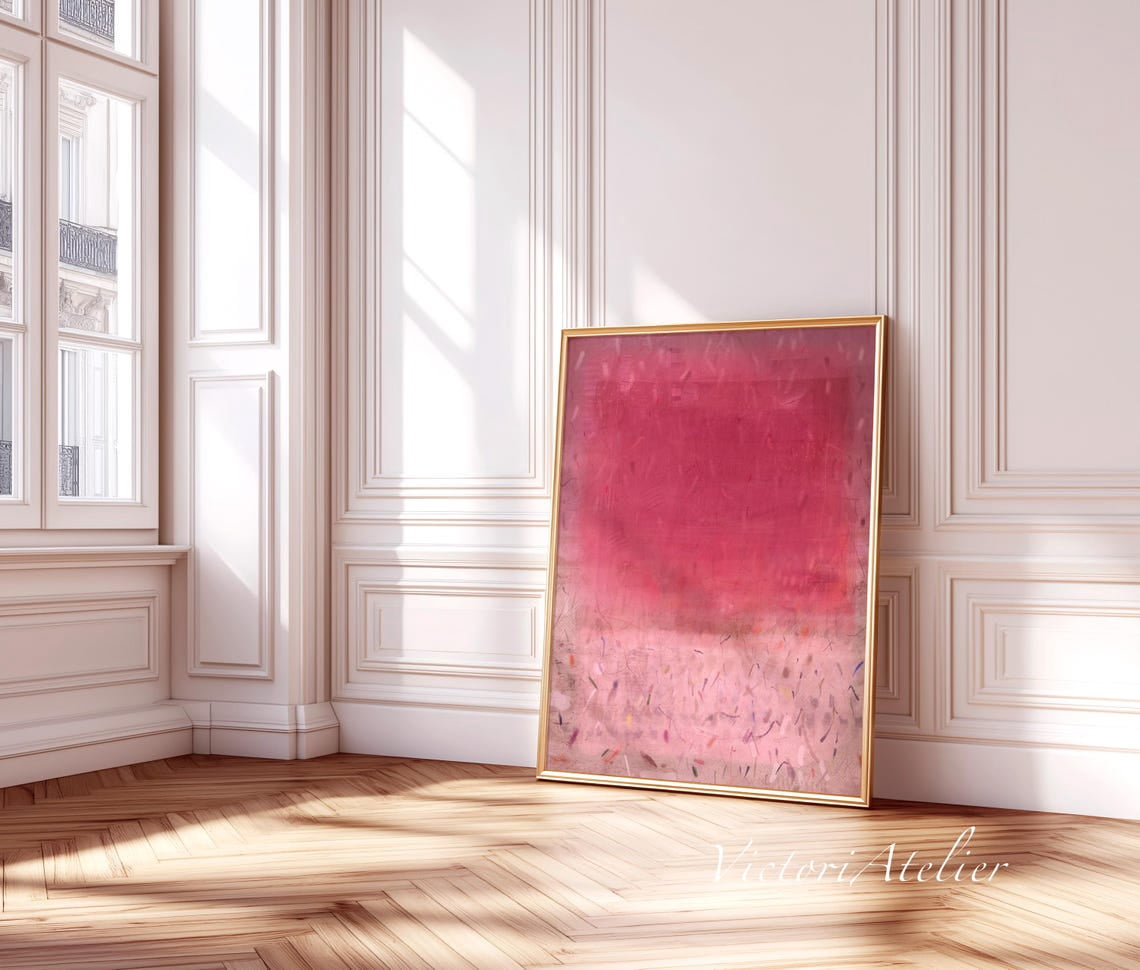 Cherry Blush Texture Wall Art Print, Minimalist Modern Decor - Walmart.com