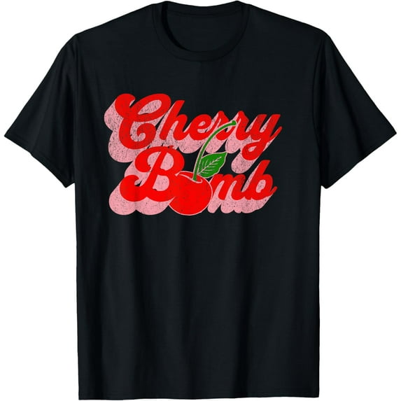 Cherry Bomb Retro 70s Vintage Style Cute T-Shirt tee