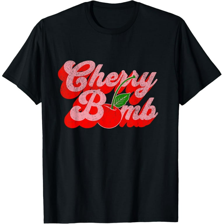 Cute Cherry Bomb Retro 70s Vintage Style T-Shirt Cute Cherry Bomb Retro 70s Vintage Style T-Shirt