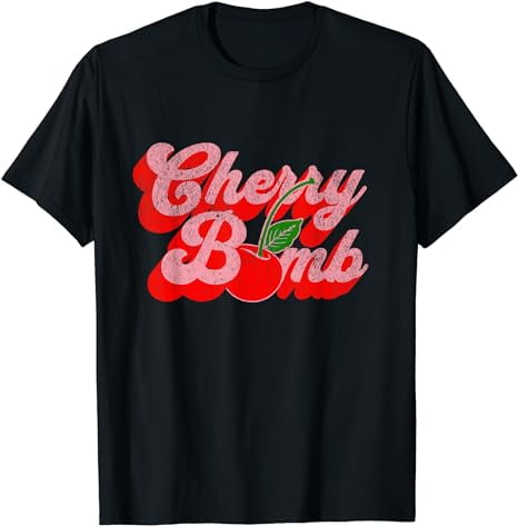 Cherry Bomb Retro 70s Vintage Style Cute T-Shirt - Walmart.com