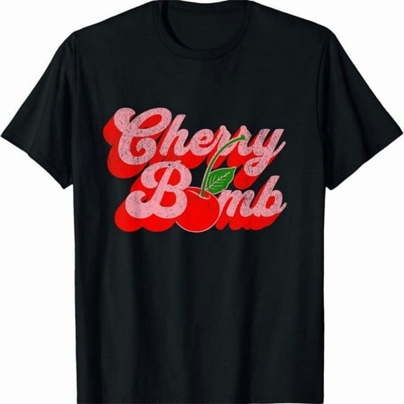 Cherry Bomb Retro 70s Vintage Style Cute T-Shirt.