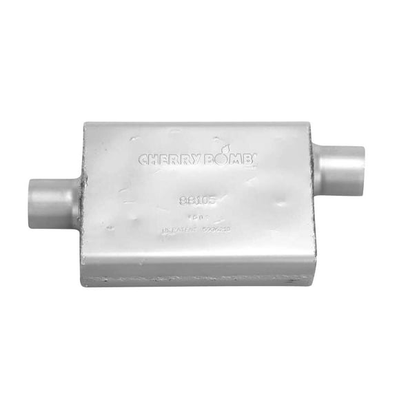 Cherry Bomb - VORTEX Muffler 4 1/4" x 10" inch OVAL Center/Offset (88105CB) Fits select: 1999-2016 CHEVROLET SILVERADO, 1997-2017 FORD F150