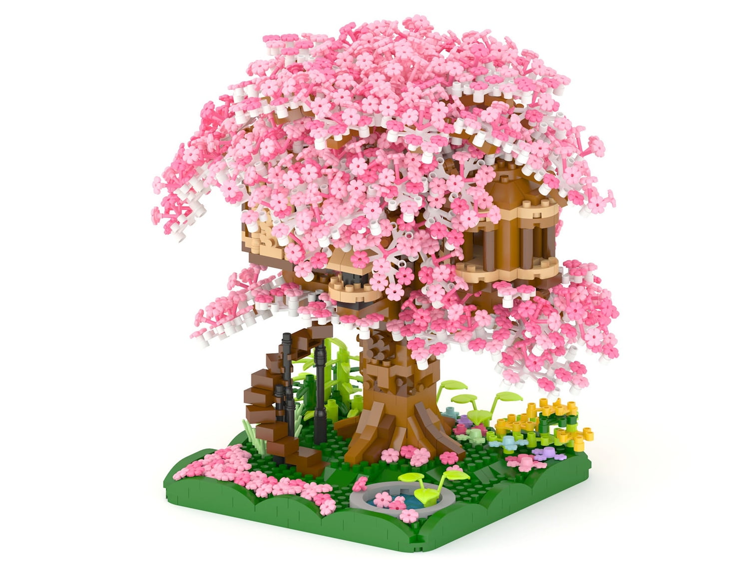  Cherry Blossom Meaningful Bonsai Tree Building Sets,Japanese  Style Sakura Tree Mini Building Blocks(1286 PCS),Enjoy Your Own Beautiful  Display Show, Present for Kids and Adults : Grocery & Gourmet Food