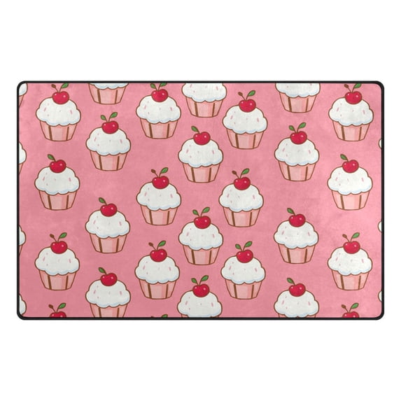 Cherry Cake Memory Foam Area Rug 31"x20" Non Slip, Absorbent, Fade Proof for Living Room, Bedroom, Office