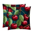 thumbnail image 1 of Cherry Chair Pillow Covers Set with Unique Patterns for Bed and Throw Pillows - Sizes 16x16, 18x18, 20x20 Inches for Various Occasions - Set of 2 Items, 1 of 6