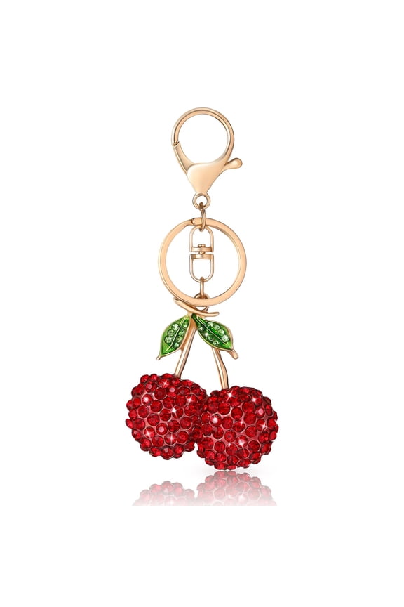 Cherry Charm,Cherry Keychain,Cherry Bag Charm,Cute Cherry Charm for Handbag,Purse,Birthday,Christma