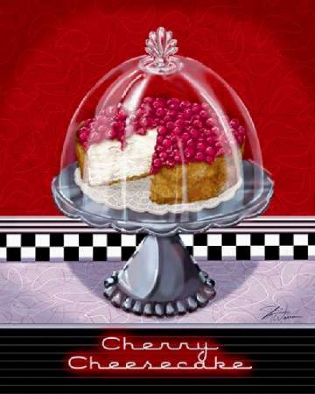 Cherry Cheesecake Canvas Art - Sheri Warren (24 x 30)