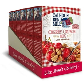 Calhoun Bend Mill Cherry Crunch Dessert Mix 8oz, Easy Bake, Sweet & Crunchy Crumble Topping, Pack of 6