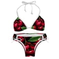 thumbnail image 1 of Cherry Detachable Sponge Adjustable Strap Bikini Set Two-Pack Swim Suit Swimsuits Bikini, 1 of 6
